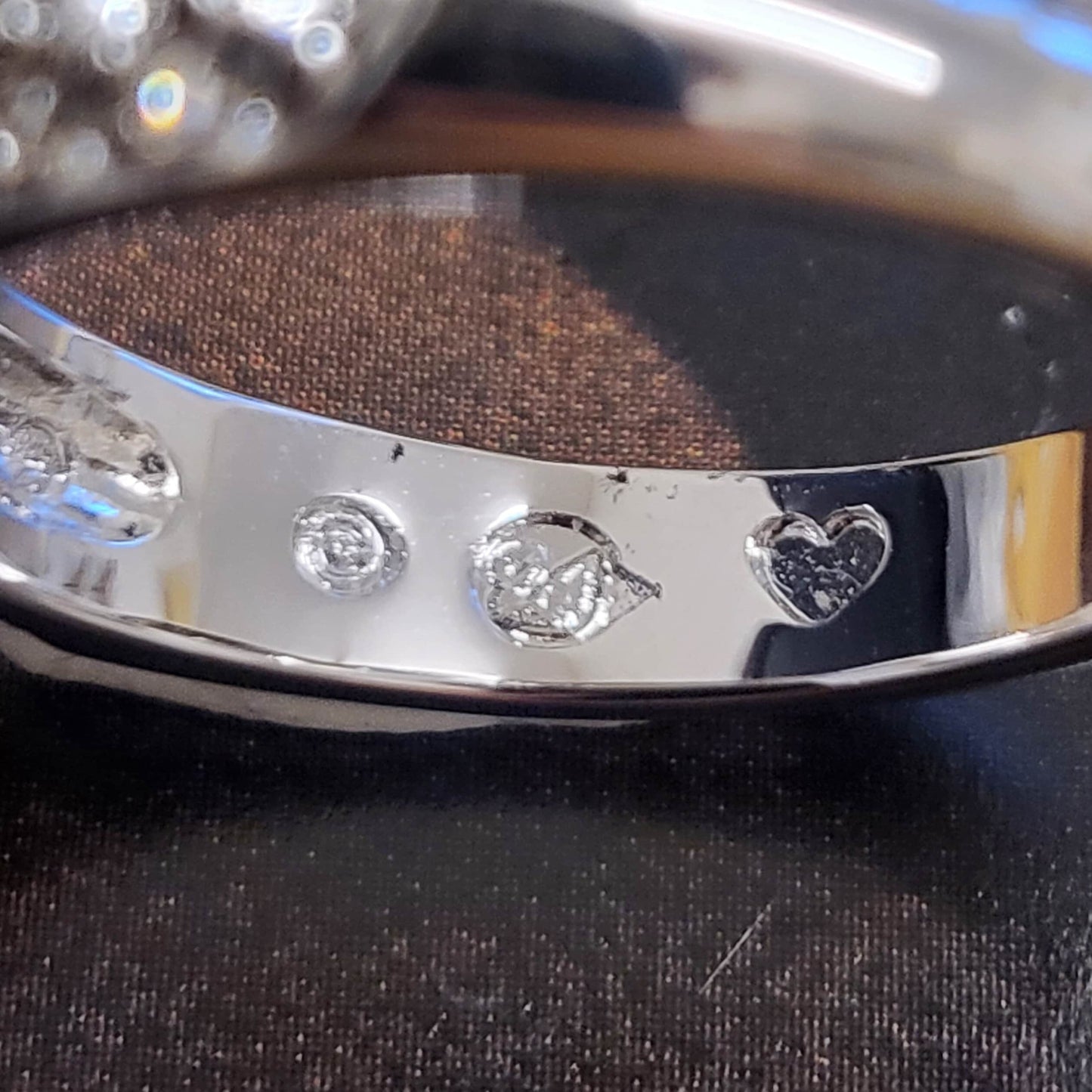 Ring - Swarovski Pave Crystals Half Eternity Ring