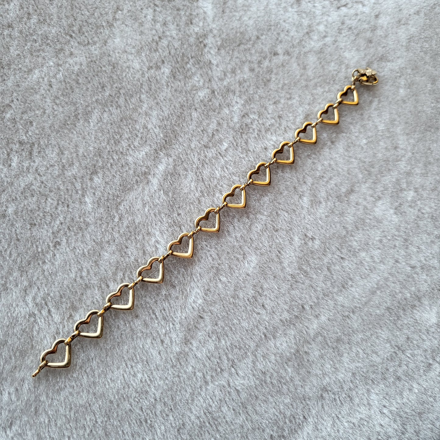 Bracelet - Agatha Gold Heart Link Chain Bracelet