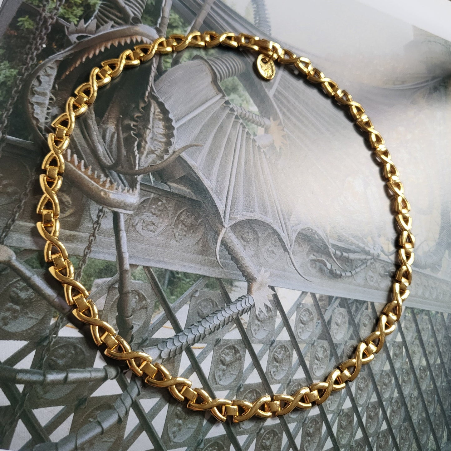 Necklace - Yves Rocher Plain Gold Cross Link Chain Necklace