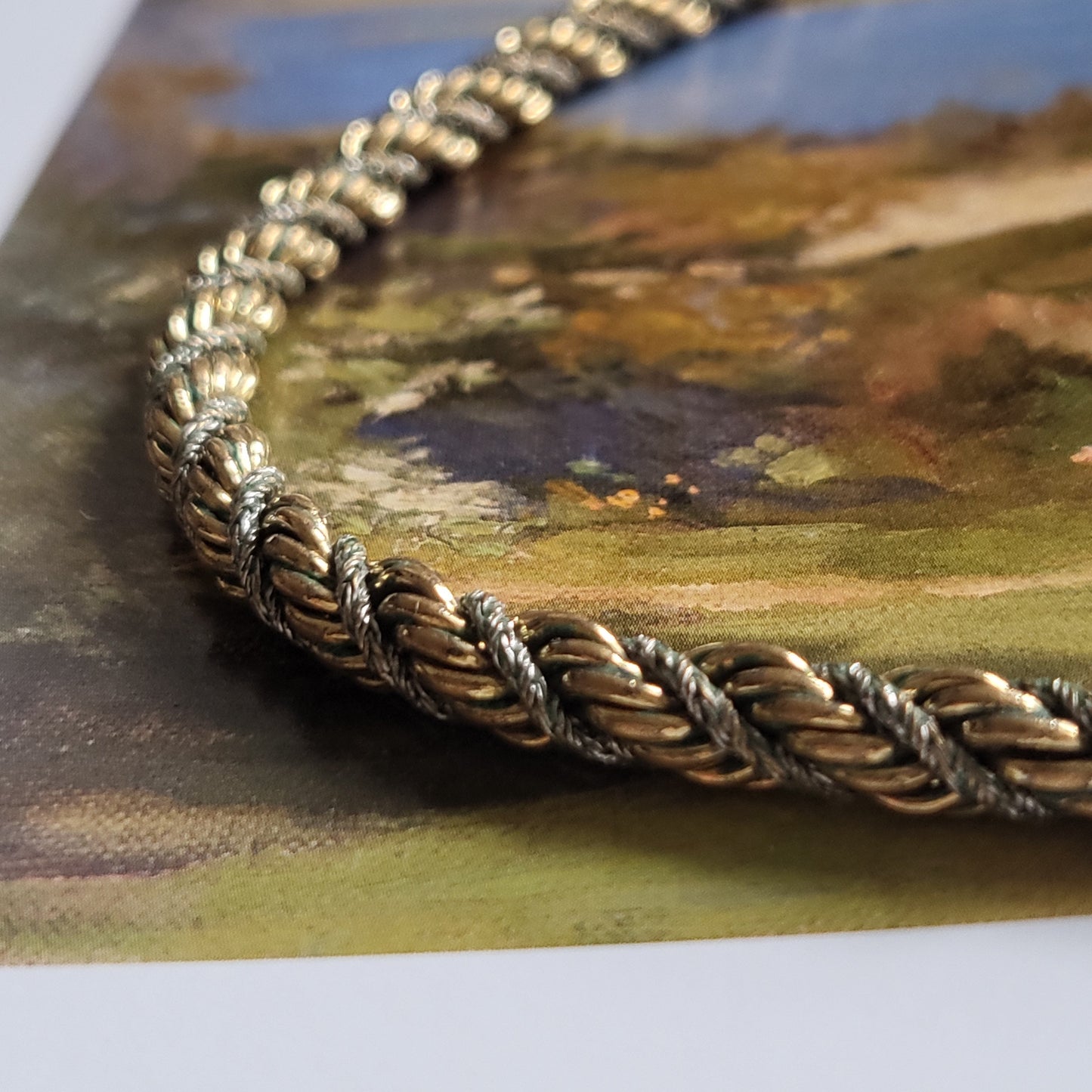 Necklace - Burberrys Mixed Metal Rope Chain Necklace