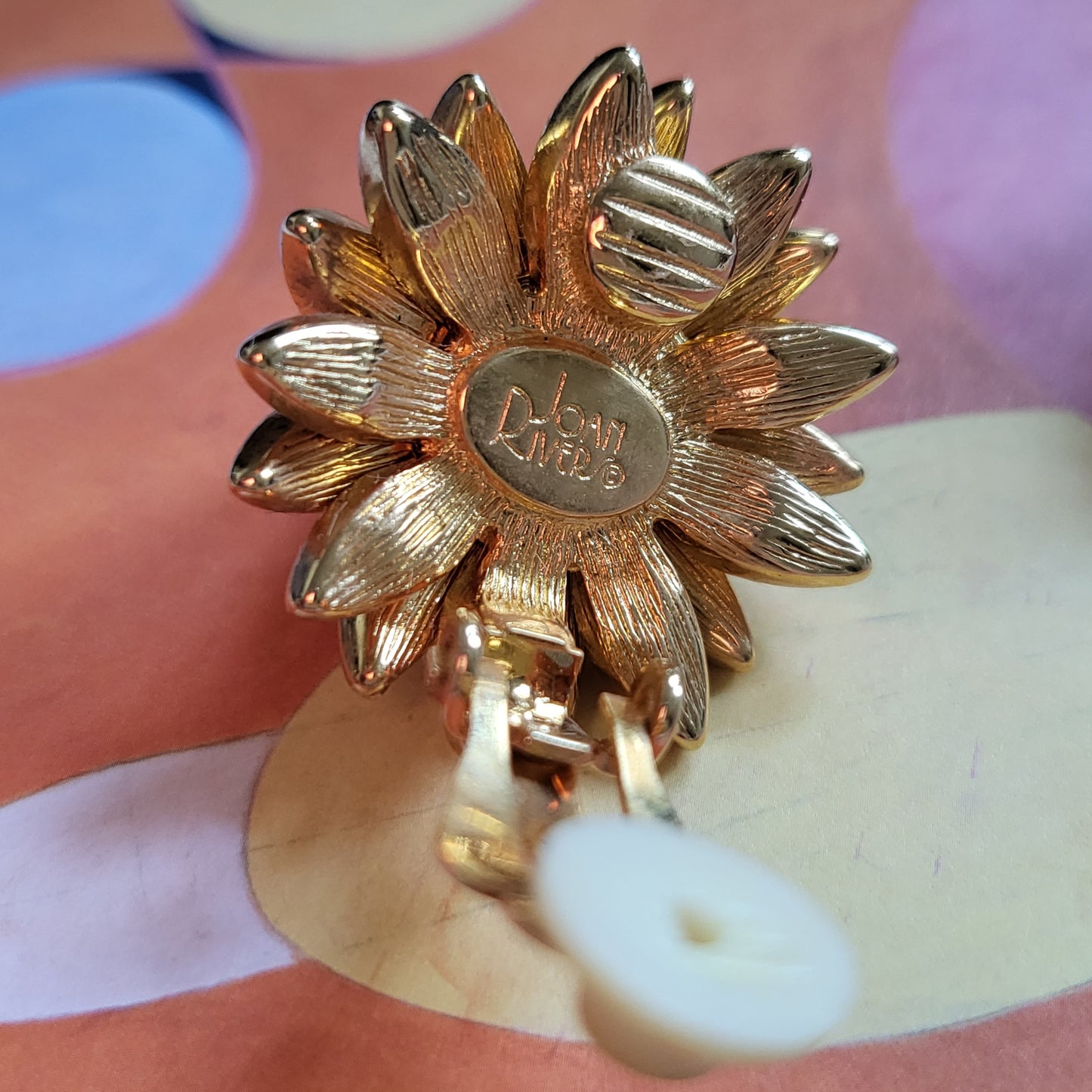 Clip on - Joan Rivers Pink Pearl and Crystals Flower Clip on Earrings