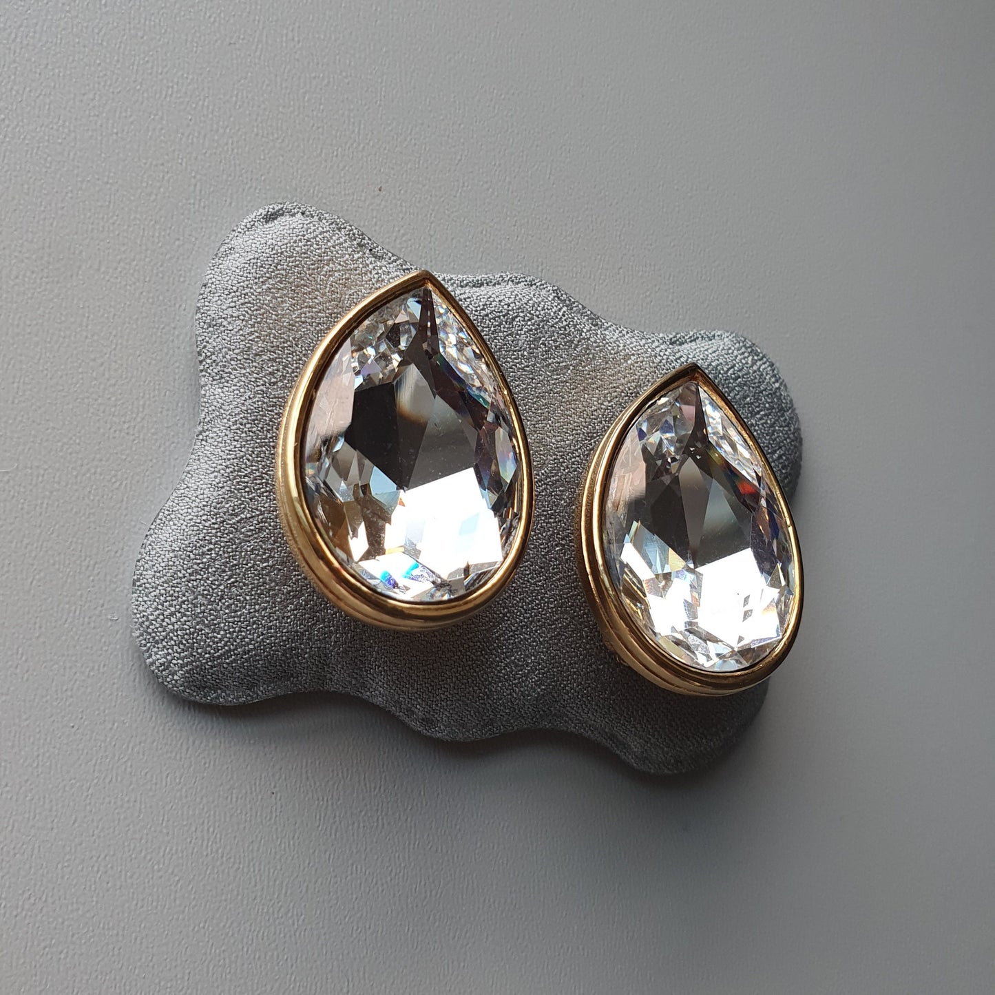 Clip on - Sphinx Big Crystal Clip on Earrings