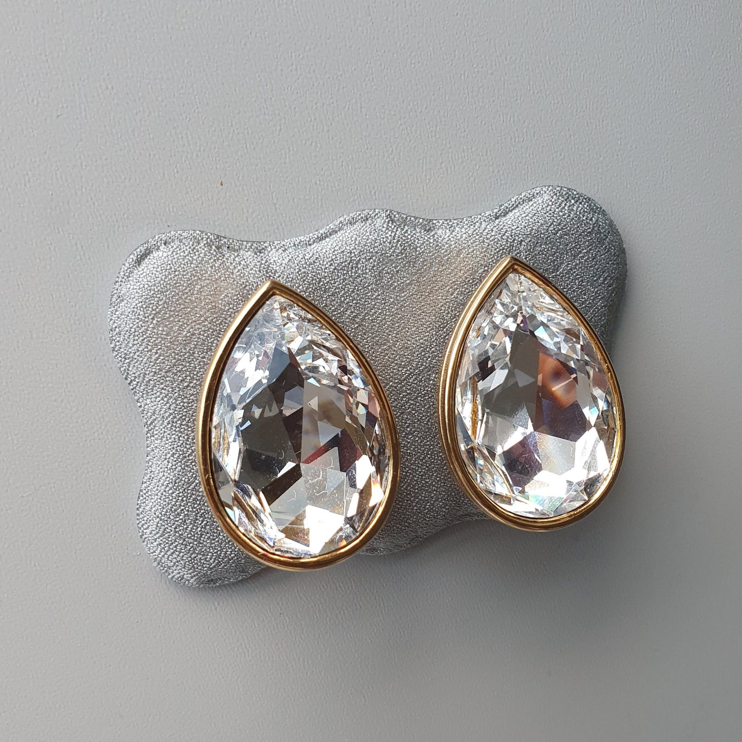 Clip on - Sphinx Big Crystal Clip on Earrings