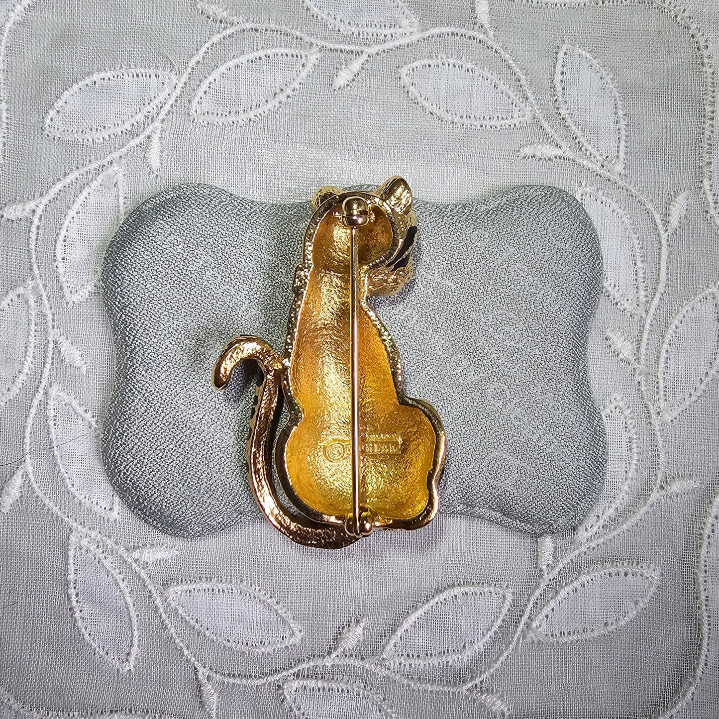 Brooch - D'Orlan Green Eyed Leopard Brooch
