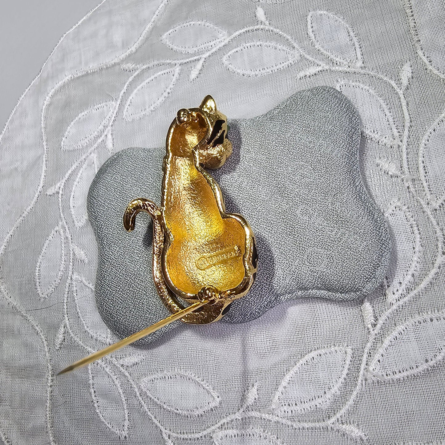 Brooch - D'Orlan Green Eyed Leopard Brooch