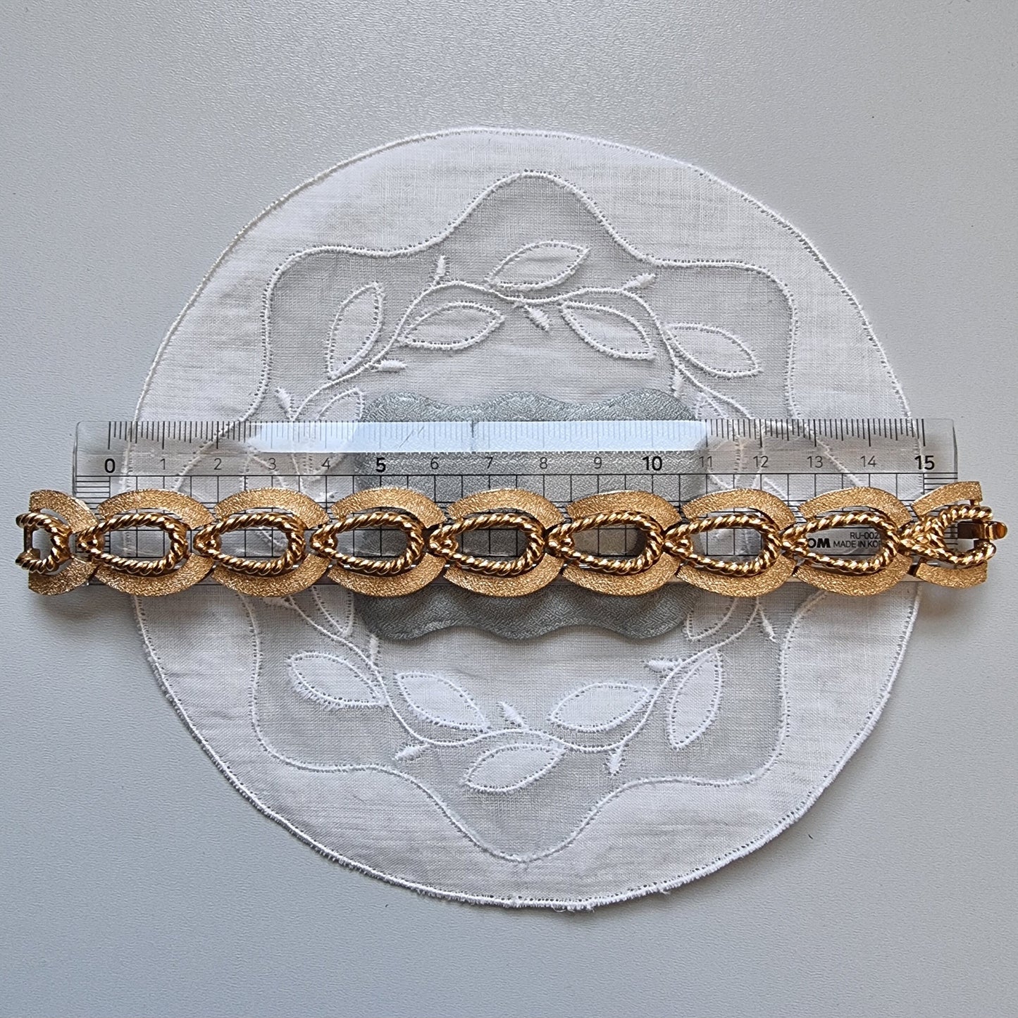 Bracelet - Crown Trifari Gold Horseshoe Link Bracelet