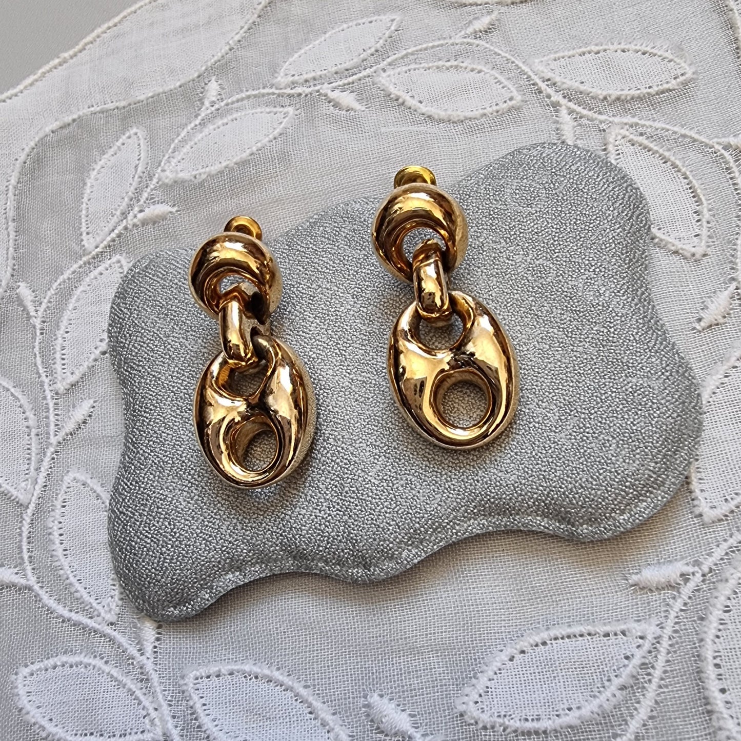 Posts - Gold Chain Link Drop Earrings