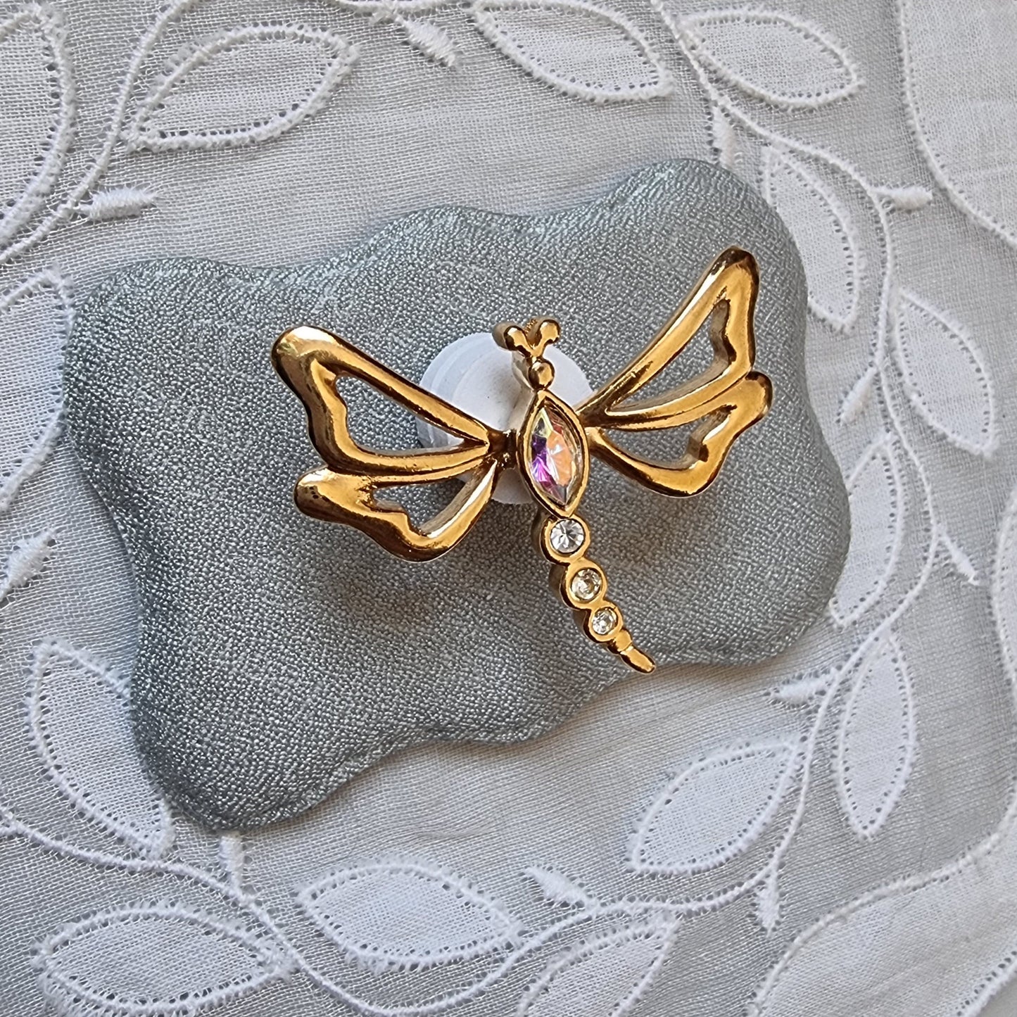 Pin - Aurora Borealis Crystal Dragonfly Pin Brooch