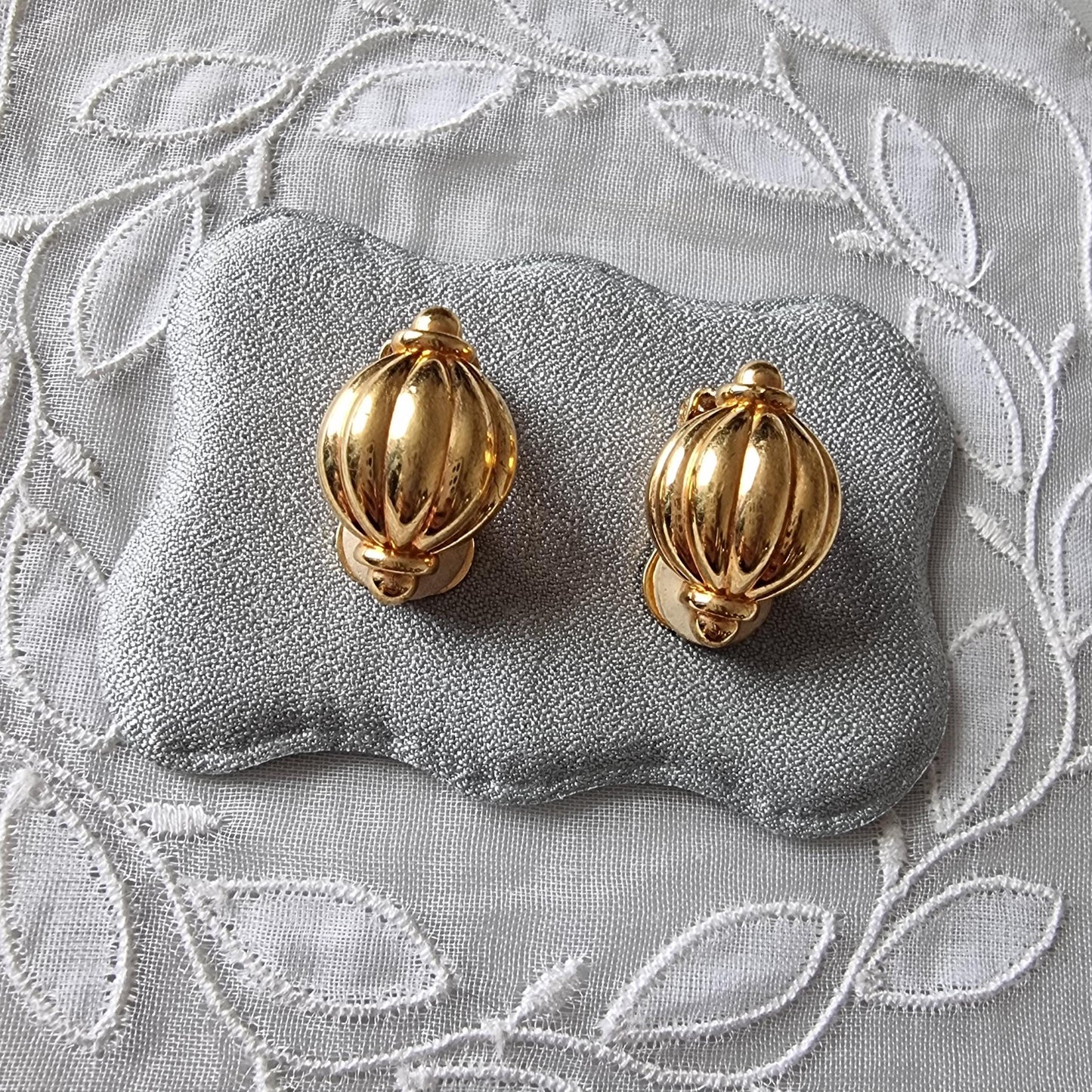 Clip on - Gold Dome Clip on Earrings