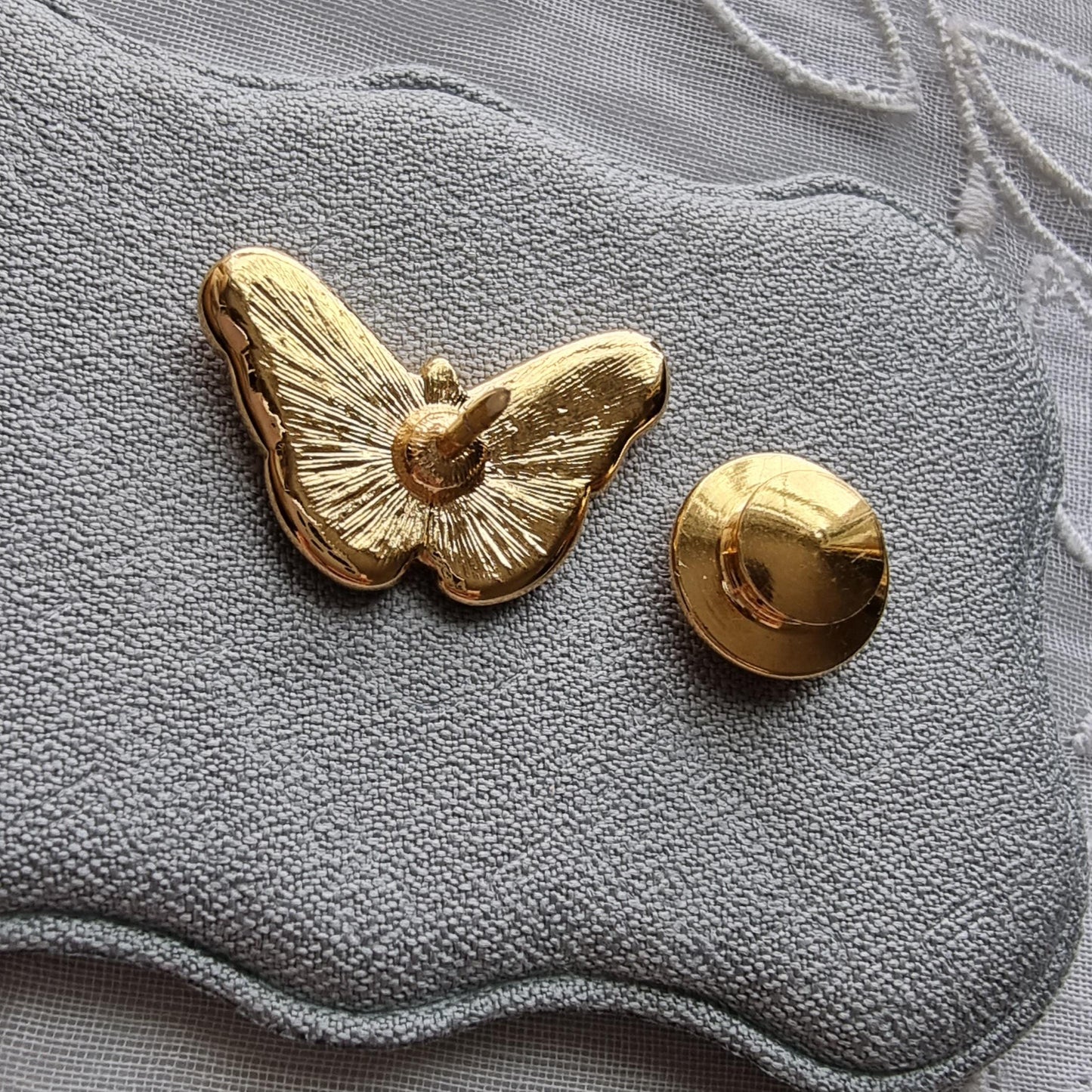 Pin - Black Enamel Crystal Butterfly Pin Brooch