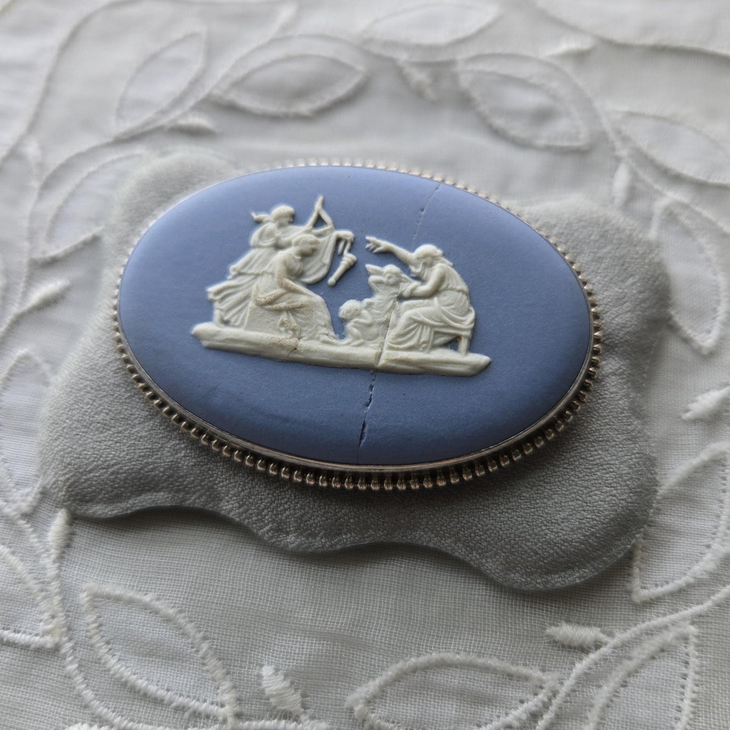 Brooch - Wedgwood Blue Jasperware Cameo Brooch