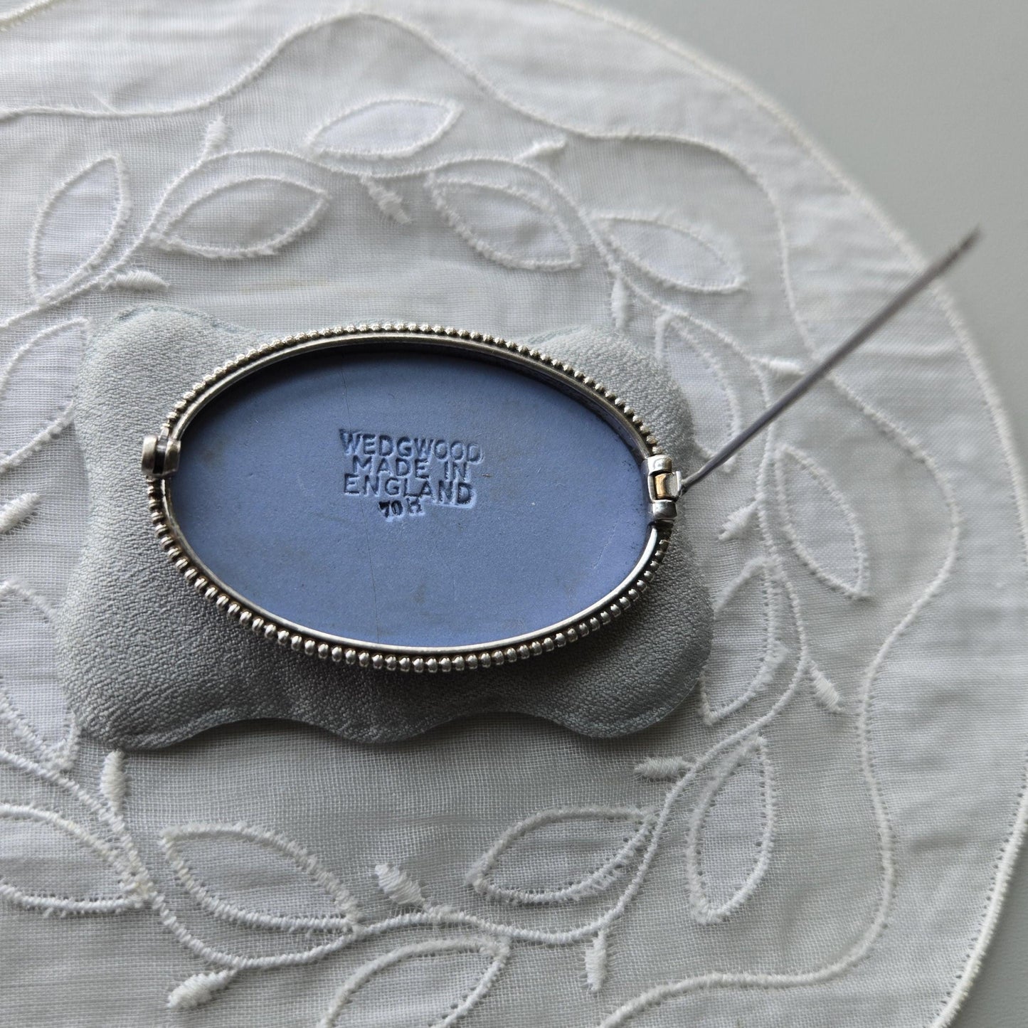 Brooch - Wedgwood Blue Jasperware Cameo Brooch