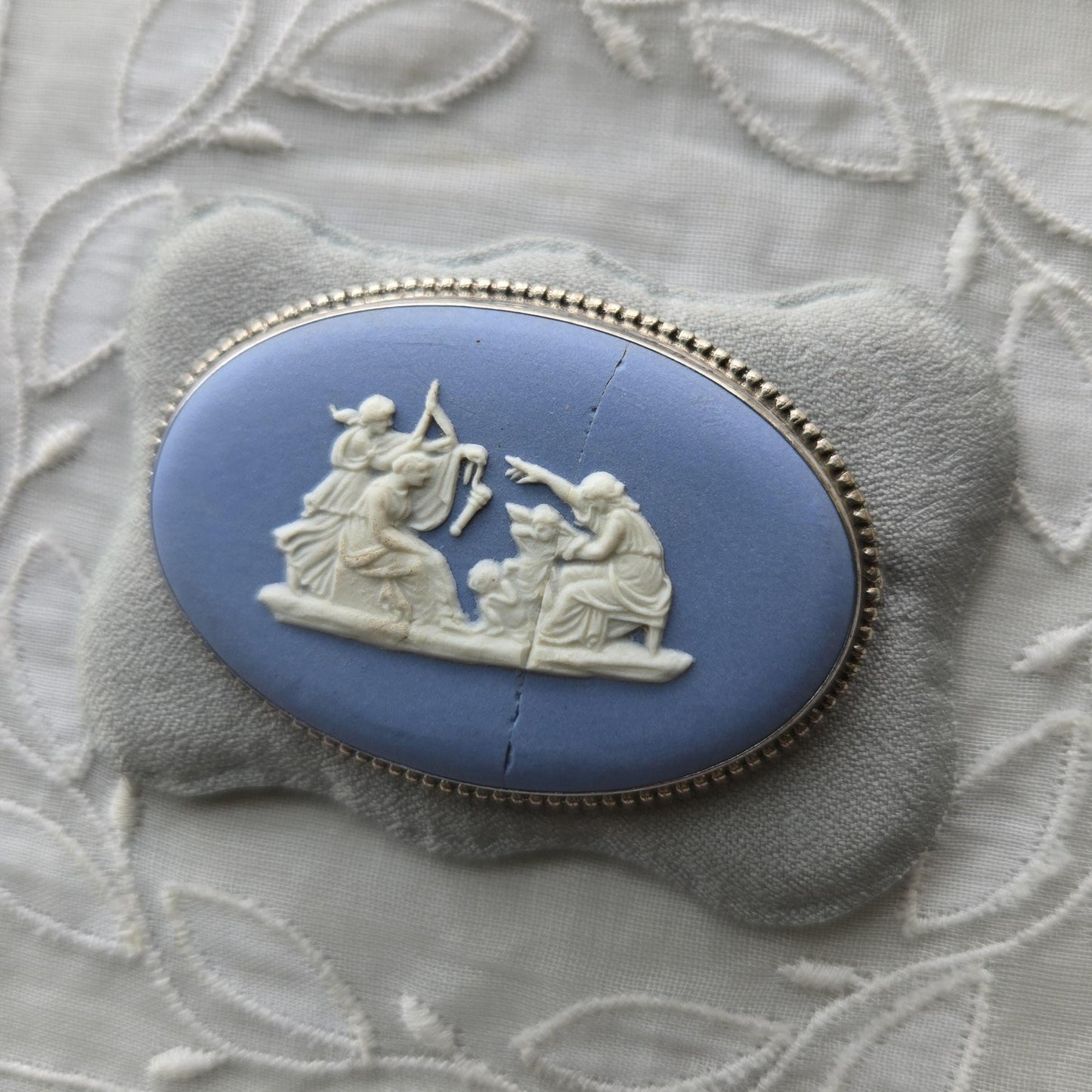 Brooch - Wedgwood Blue Jasperware Cameo Brooch